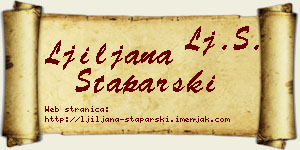 Ljiljana Staparski vizit kartica